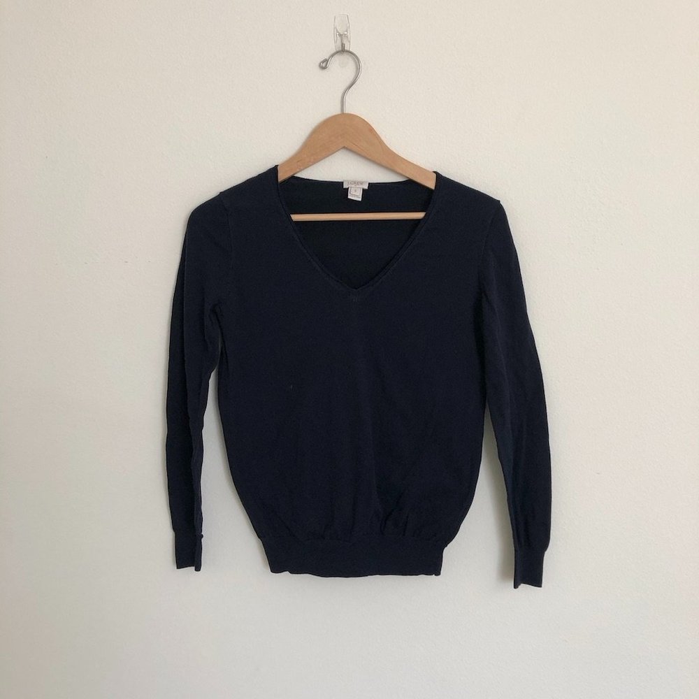 J Crew | Navy V-Neck Sweater